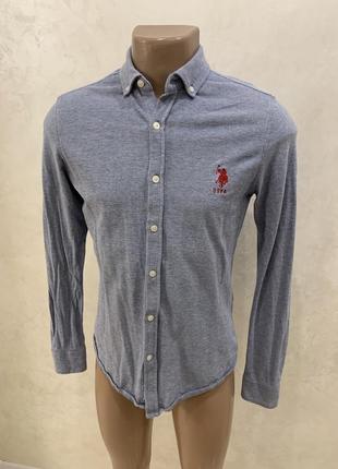 Бавовняна сорочка us polo assn голуба