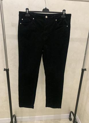 Вельветовые брюки женские marks spencer черные