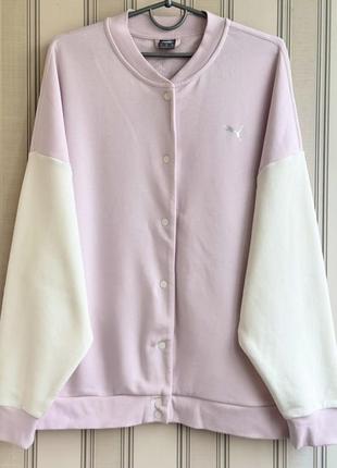 💗💗💗крутий подовжений бомбер, худі puma з нової колекції в кольорі pink. батал