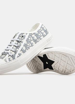 Женские кроссовки christian dior walkn dior grey white 36-37-38-39-40-41
