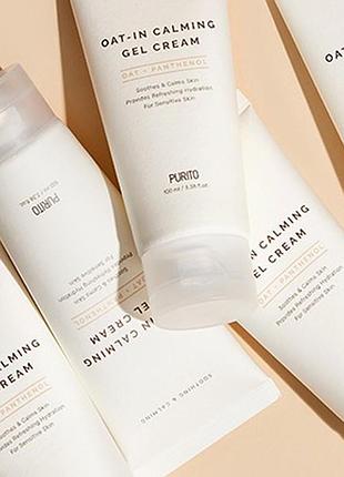 Заспокійливий крем-гель з водою насіння вівса purito seoul oat-in calming gel cream, 100 ml