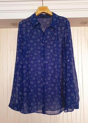 Блузка в сердечка