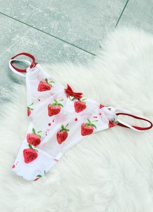 Женские трусики клубнички xxs xs s