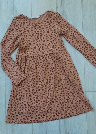Платье тонкая в леопардовый принт