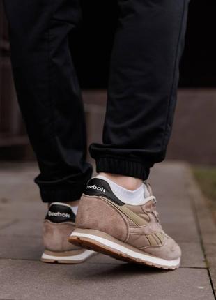 Кросівки reebok classic leather beige white 8