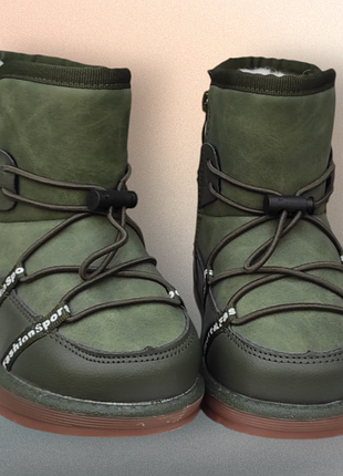 29р (17 см )дитячі зимові вуги черевики для дівчинки легкі хакі