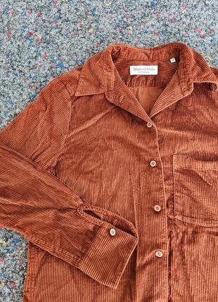 Вінтажна вельветова сорочка на ґудзиках вельвет блузка marc o'polo вінтаж у ретростилі