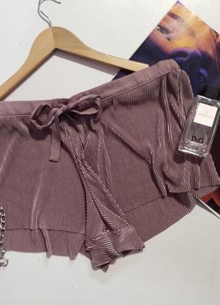 Женские атласные плиссированные домашние шортики шорты secret possessions