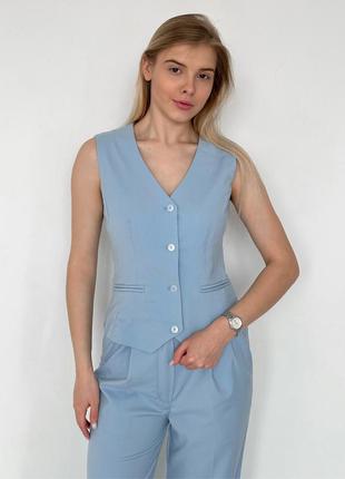 Женский классический жилет koko boutique, голубой
