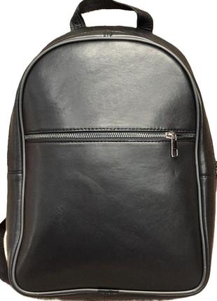 Рюкзак кожаный черный стильный 38*27*10 (турция)