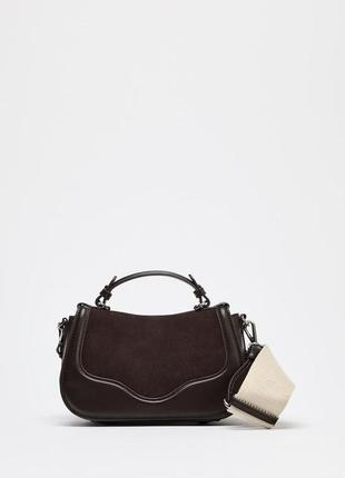 Шкіряна сумка через плече zara