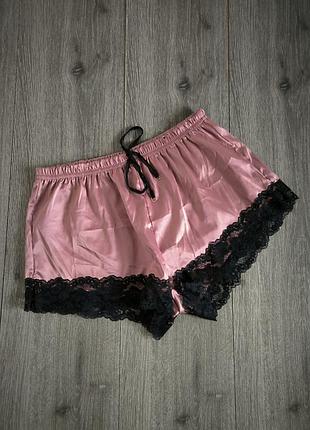 Пижама шорты розовые атлас 44 р