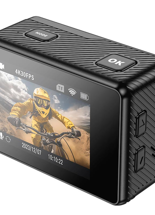 Екшн-камера hoco два экрана wi-fi 900mah dual color screen sports camera dv101