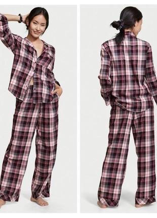 Фланелевая пижама оригинал виктория секрет flanel long victoria’s secret