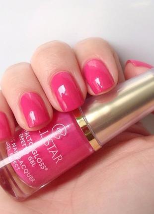 Лак-блиск для нігтів з ефектом гелю gloss nail lacquer gel effect 550 fucsia frivola тестер