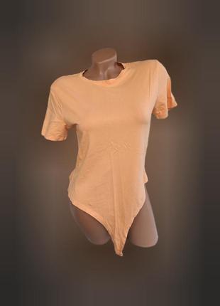Бодик футболка оранжевый женский