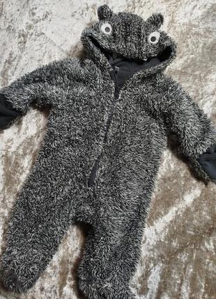 Теплый пушистый человечек, комбинезон, кигуруми