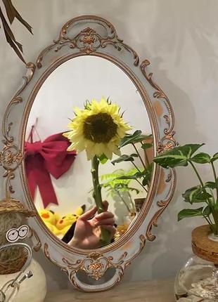 Большое винтажное зеркало для макияжа, декоративный зеркальный поднос