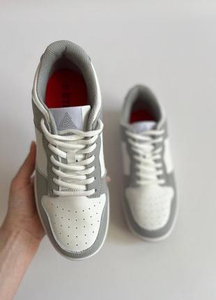 👟 стильные мужские кожаные кроссовки в серо-белой гамме для твоего комфорта! 🚶‍♂️