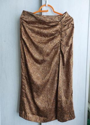 Zara атласна спідниця