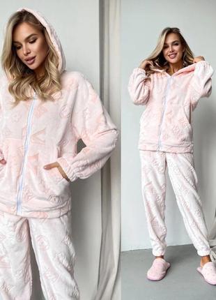 Костюм домашний махровый теплый люкс