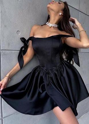 Корсетное черное платье 👗🛍️