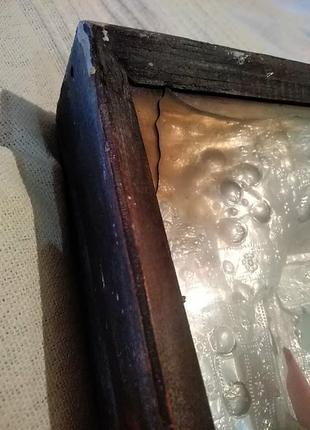 Икона иисуса христа. старая работа. так называемый "деревенский стиль". размеры и...