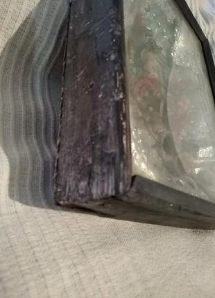 Икона иисуса христа. старая работа. так называемый "деревенский стиль". размеры и...