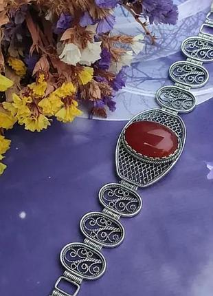 Шикарный серебряный браслет