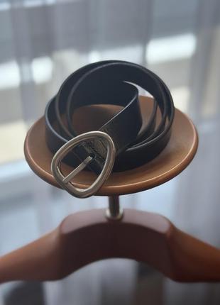 Ремень massimo dutti, черный, натуральная кожа, размер s4 фото