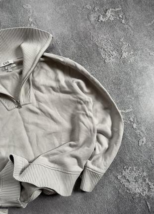 Cos s 1/4 zip sweater мирер джемпер свитшот пуловер с горлом на замке