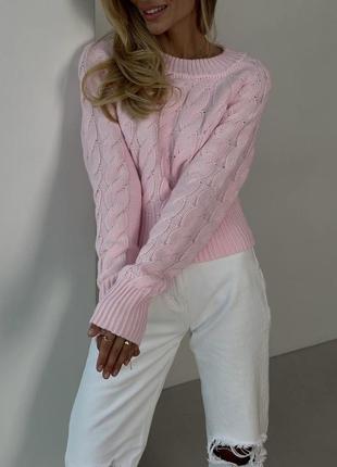 Свитер косичка