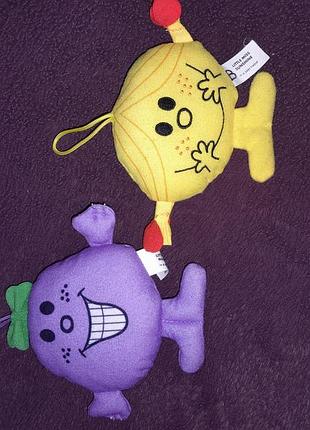 Коллекционные мягкие игрушки happy meal. little miss naughty, little miss sunshine.