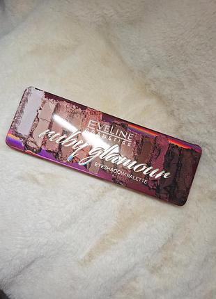 Палетка теней для век eveline cosmetics ruby glamour eyeshadow palette