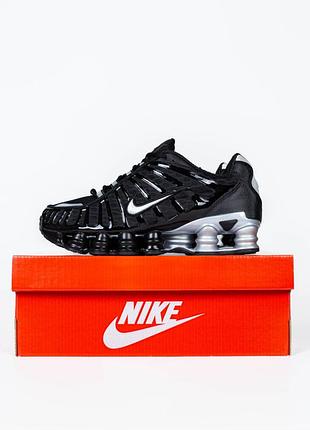 Мужские кроссовки nike shox tl black silver