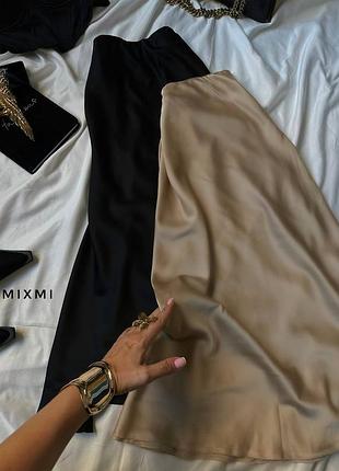 Юбка юбка шелковая цвета: черный, розовый, джинс, беж