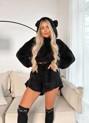 Костюм теплый домашний шорты кофта