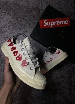 Кеды Converse x COMME des GARCONS Play Chuck Taylor 70 High White 50205C