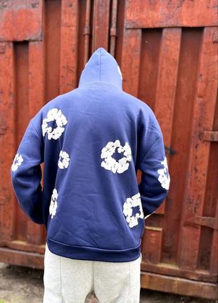 Синяя- худи denim tears, пуловер, кенгуру — цена 600 грн в