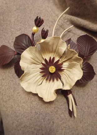 Брожка "шипша" из кожи