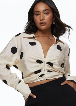 Стильна вкорочена блуза h&m (швеція), р.м