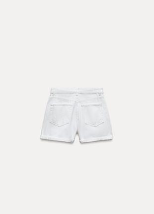 Zara білі шорти джинсові бермуди зара3 фото