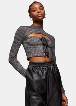 Женский топ с длинными рукавами topshop