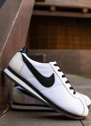 Кроссовки nike cortez white black