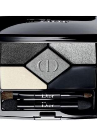 Палетка теней dior 5 couleurs couture eyeshadow palette 008 smoky design сменный блок