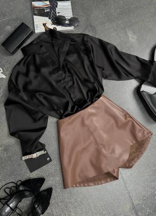 Женская стильная шелковая рубашка