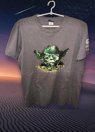 Р. 44-46/s-m серая футболка унисекс star wars с принтом master yoda