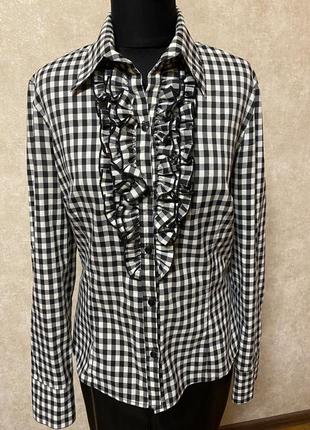 Рубашка жіноча  ділового стилю з жабо