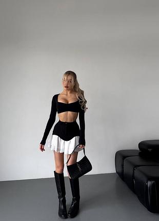 Короткая юбка 🖤 черная юбка