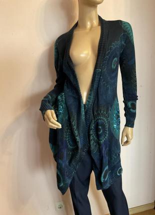 Фирменный асимметричный кардиган/ s/brend desigual